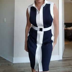 Tommy Hilfiger Zip Front Scuba Dress
